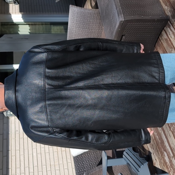Danier Leather Coat Men's Large Long Tall - Picture 3 of 16
